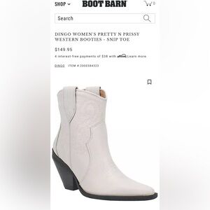 Dingo White Western Boots